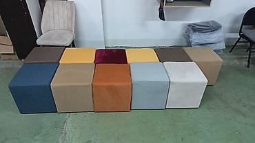 divan pufik: Rəngbərəng yumşaq kub puflar - Forma: kvadrat/kub - Tətbiq: qonaq — 2
