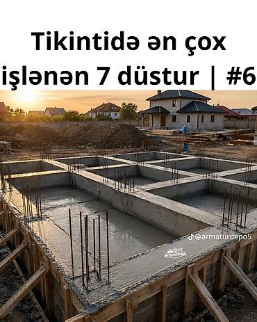 massaj xidmeti: Monolit beton tökmə və armatur-kalıp xidməti - Bünövrə, kəmər, kolon — 10