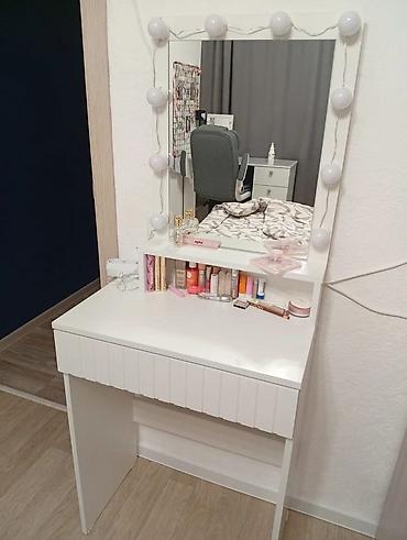 standing mirror: Туалетный столик, Новый, С зеркалом, цвет - Белый, ЛДСП — 6