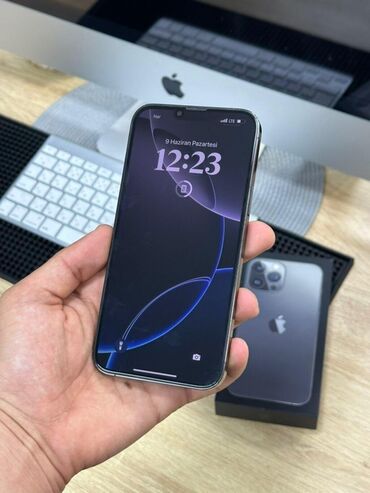 Apple iPhone: IPhone 13 Pro Max, 256 GB, Matte Space Gray, Zəmanət, Face ID, Sənədlərlə