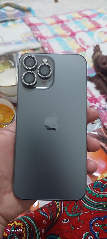 Apple iPhone: IPhone 13 Pro Max, Б/у, 512 ГБ, Черный, Чехол, 81 % — 2