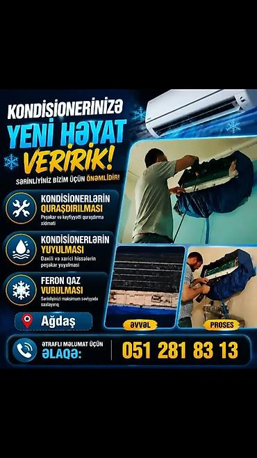 qarabag tikinti sirketleri: Kondisioner xidmətləri – Ağdaş Xidmətlər: - Kondisionerlərin — 1