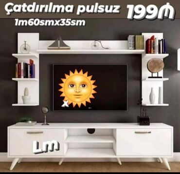 Yataq otağı dəstləri: Yeni, Düz TV altlığı, Polkalı, Laminat, Azərbaycan