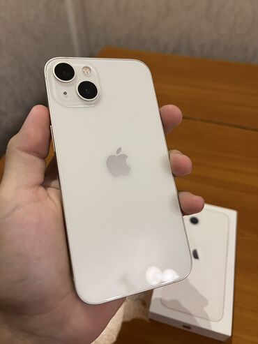 Apple iPhone: IPhone 13, Б/у, 128 ГБ, Starlight, Чехол, Коробка, 89 %