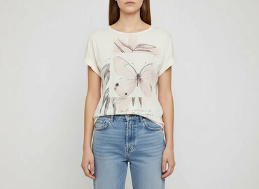 koszulki damskie z postaciami z bajek: Stradivarius, T-shirt damski, rozmiar M