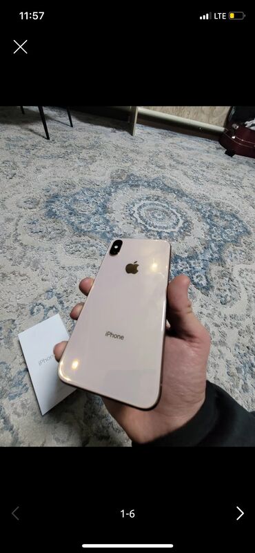 Apple iPhone: IPhone Xs, Б/у, 256 ГБ, Matte Gold, Зарядное устройство, Чехол, Кабель, 100 %