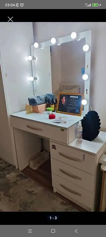 белый спальный гарнитур: Гарнитур для спальни/в белом цвете: - Туалетный столик с большим — 1