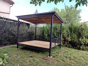 тапчан с крышой: Беседка 3 x 3 x 3 м, Металл — 5
