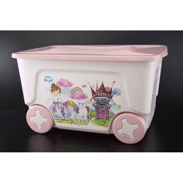 пакет игрушек: Детский ящик для игрушек На колесах Cool "Сказочная принцесса" 50л