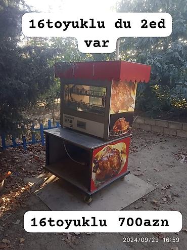 Rotissor tipli toyuq çevirən aparatı (köşkü) - Tutum: 16 toyuq -