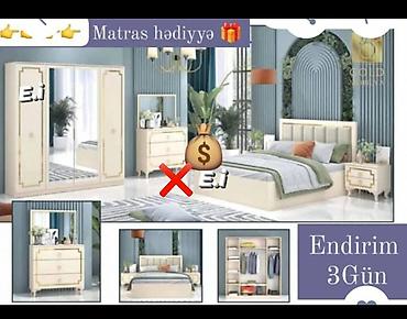 royal matras: Yataq otağı dəsti – klassik zərif dizayn, krem rəng palitrası və — 1