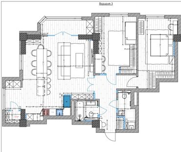 квартира одно комнатный: 3 комнаты, 100 м², Элитка, 14 этаж, ПСО (под самоотделку)