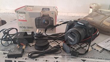 Fotokameralar: Canon EOS 1300D DSLR fotoaparat dəsti Xüsusiyyətlər: - Korpus: Canon — 8