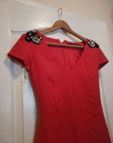 zara balon haljina: Zara S (EU 36), color - Red, Other style, Short sleeves