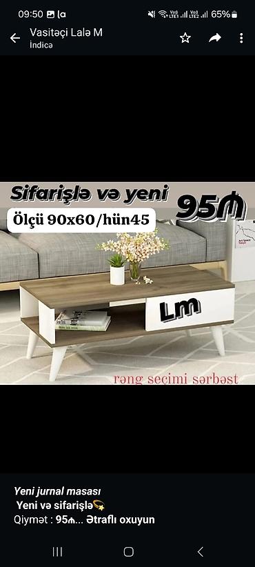 g plus coffee: _*Yeni jurnal masası*_ *Yeni və sifarişlə💫* Qiymət : *95₼* Ölçü — 2