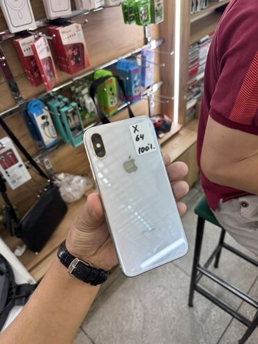 айфон 10 цена в бишкеке 64 гб: IPhone X, 64 ГБ, Серебристый, 100 %