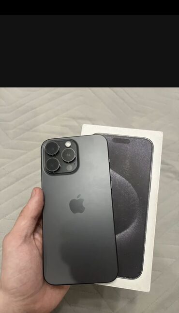 Мобильные телефоны и аксессуары: IPhone 15 Pro Max, Б/у, 256 ГБ, Защитное стекло, Чехол, Кабель, 97 %