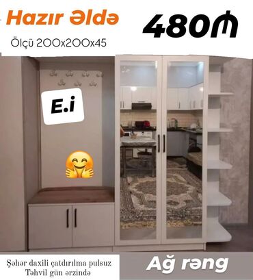 dəhliz mebeli ikinci əl: Yeni, Düz dolab, Dəhliz dolabı
