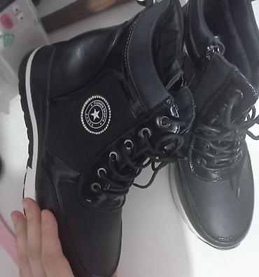 qış botinkaları: Qara rəngli qadın botları – “Fashion Sports Shoes” loqolu - Model — 4