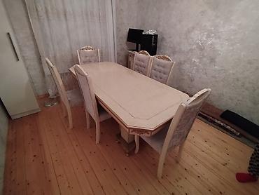 Qonaq otağı üçün, İşlənmiş, Açılmayan, Dördbucaq masa, 6 stul lalafo.az -da Qonaq otağı üçün, İşlənmiş, Açılmayan, Dördbucaq masa, 6 stul