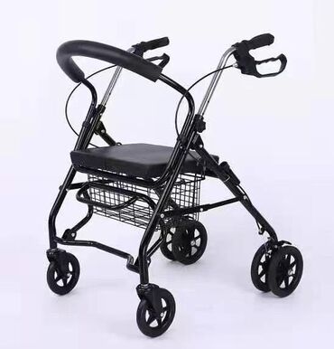 Инвалидные коляски: Ходунки роллаторы с подножкой и корзинкой и ручным тормозом новые 24/7