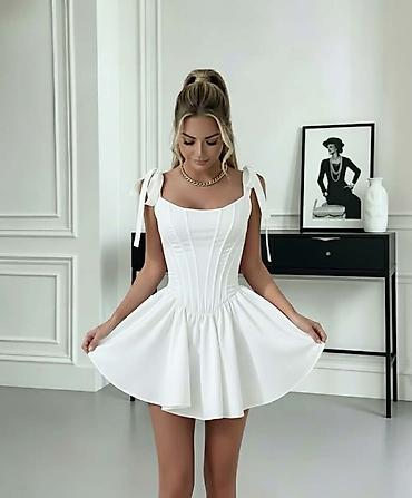 Haljine: Mini haljina sa korset krojem - Model: kratka A-linija sa punim — 3