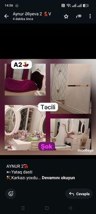 tek kravat gence: AYNUR 2💃 🛌Yataq dəsti 🪄Karkazı yoxdu 💶Qiymət 690 azn 🚨Təcili