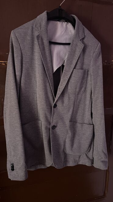 novo srebro: Suit jacket, L (EU 52), Zara, color - Grey, Cotton