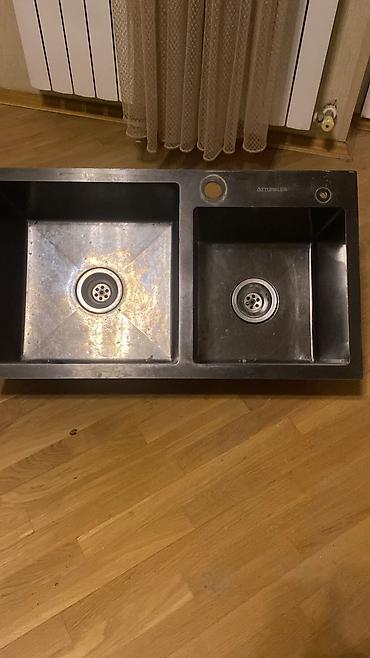 mətbəx çanaği (moyka): Mətbəx üçün iki gözlü paslanmayan polad çanaq (sink) - Brend — 1