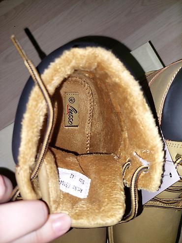 Čizme: Čizme Lusso – muški model - Boja: žuta (camel) sa crnim ojačanjem oko — 6