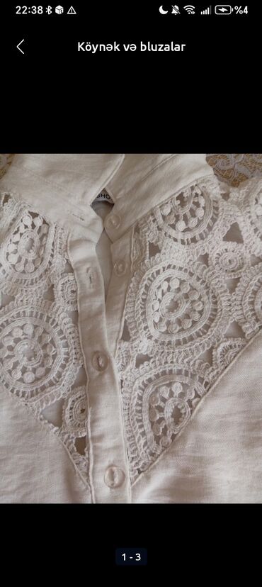 женские белые футболки: Ağ rəngli qadın köynəyi/bluzu - Parça: yumşaq toxumalı pambıq