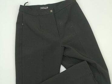 białe dzianinowe spodnie: Material trousers, S (EU 36), condition - Good