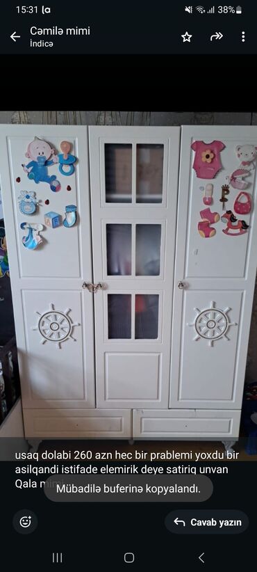 Uşaq dolabları: Oğlan və qız üçün, 3 qapılı, Açılan, Düz dolab lalafo.az -da Uşaq dolabları: Oğlan və qız üçün, 3 qapılı, Açılan, Düz dolab