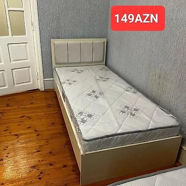 kravat basligi: Tək nəfərlik çarpayı və döşək dəsti - Ölçü: təxmini 90x190 sm (tək — 1