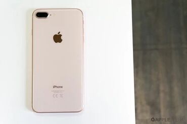 Apple iPhone: IPhone 8 Plus, Б/у, 64 ГБ, Золотой, Зарядное устройство, Чехол, 75 %