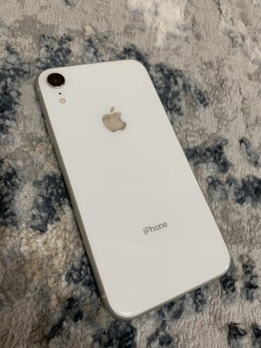 iphone x цена в бишкеке бу: IPhone Xr, Колдонулган, 64 ГБ, Ак, 80 %