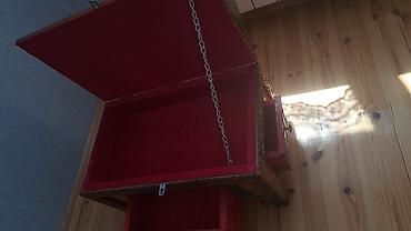 aqac: Rəngli naxışlı qiz aqaci sandıq - Material: bərk ağac, əllə oyma — 4