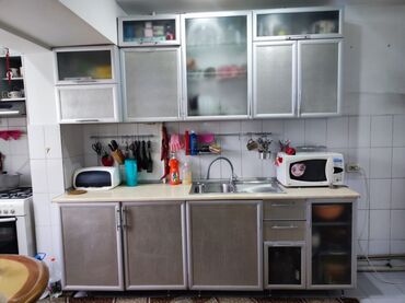 каракол мебель: Кухонный гарнитур, цвет - Серый, Б/у