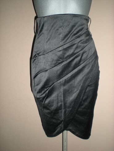 teksas mini suknja: XS (EU 34), S (EU 36), Midi, bоја - Crna