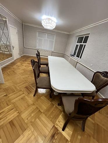столы обеденные: Классический обеденный гарнитур: большой раздвижной стол и комплект — 2