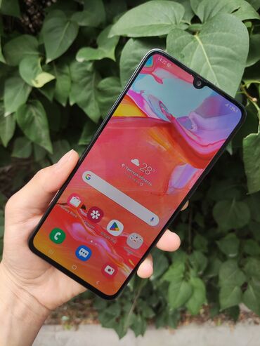 оперативная память ddr3 4gb 1333: Samsung Galaxy A70, Колдонулган, 128 ГБ, түсү - Көк, 1 SIM, 2 SIM