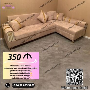 Künc divan, Yeni, Açılan, Bazalı, Parça, Şəhərdaxili pulsuz çatdırılma
