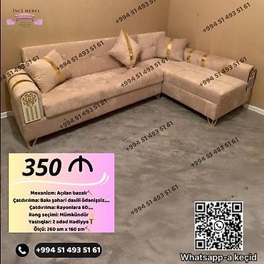 Divanlar: Künc divan, Yeni, Açılan, Bazalı, Parça, Şəhərdaxili pulsuz çatdırılma — 17