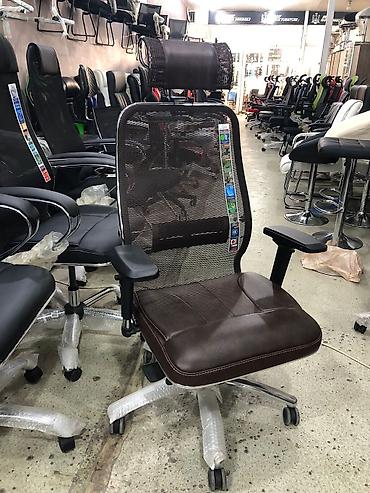 Ofis və oyun kresloları: Yeni, Təkərli, Qolları tənzimlənir, Dəri — 2