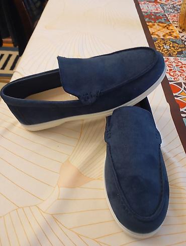 синие мужские мокасины: Məhsul: Kişi loafers ayaqqabısı - Rəng: Tünd göy (navy) - Üst — 3