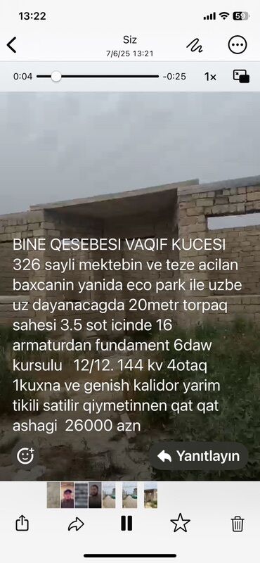 Həyət evləri və villaların satışı: Binə 4 otaqlı, 3500 kv. m, Kredit yoxdur, Təmirsiz — 2