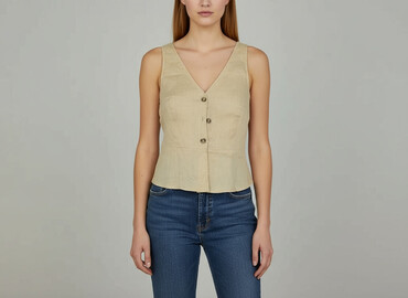 włoskie bluzki lniane: H&M, Women`s top, size S
