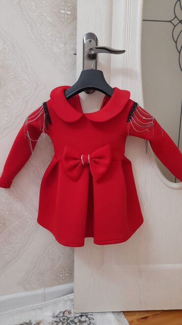 15 yas ucun is elanlari: Детское платье цвет - Красный