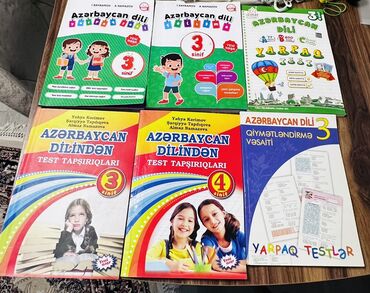 Testlər: Azərbaycan dili üzrə 3 və 4-cü siniflər üçün dərs vəsaitləri və test