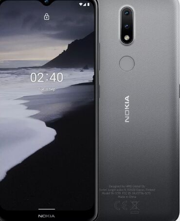 nokia lumia 900: Nokia 2.4, 16 GB, rəng - Boz, Zəmanət, Sensor, Barmaq izi